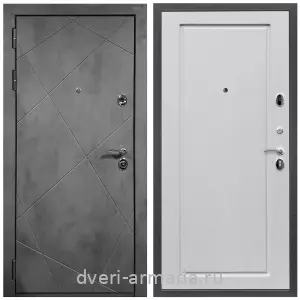 Входные двери Белый ясень, Дверь входная Армада Лофт МДФ 16 мм ФЛ-291 Бетон тёмный / МДФ 16 мм ФЛ-119 Ясень белый
