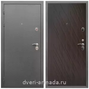 Правые входные двери, Дверь входная Армада Оптима Антик серебро /МДФ 16 мм  ФЛ-86 Венге структурный