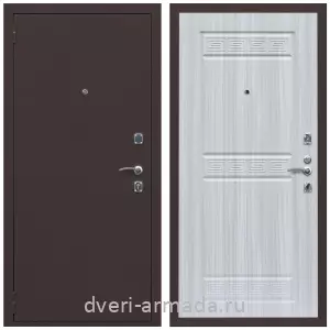 С теплоизоляцией для квартиры, Дверь входная Армада Комфорт Антик медь / ФЛ-242 Сандал белый