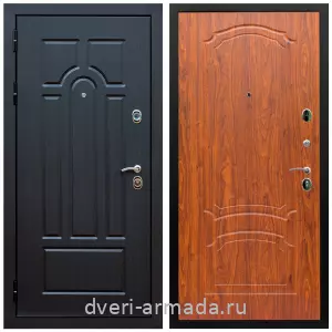 Двери МДФ для квартиры, Дверь входная Армада Эврика МДФ 10 мм ФЛ-58 Венге / МДФ 16 мм ФЛ-140 Мореная береза