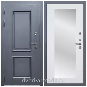 МДФ гладкая, Дверь входная уличная в дом Армада Корса / МДФ 16 мм ФЛЗ-Пастораль, Белый матовый