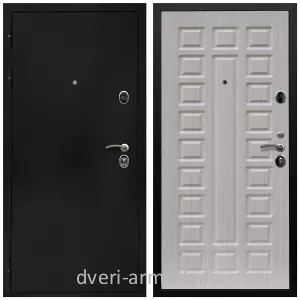 Черные входные двери, Металлическая дверь входная Армада Престиж Черная шагрень / МДФ 16 мм ФЛ-183 Сандал белый