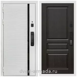 Правые входные двери, Умная входная смарт-дверь Армада Каскад WHITE МДФ 10 мм Kaadas K9 / МДФ 16 мм ФЛ-243 Венге