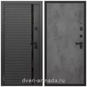 Входные двери толщиной 1.2 мм, Дверь входная Армада Каскад BLACK МДФ 10 мм / МДФ 10 мм ФЛ-291 Бетон темный
