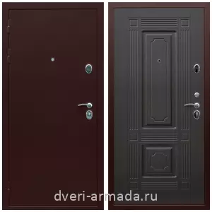 Входные двери толщиной 70 мм, Дверь входная Армада Люкс Антик медь / ФЛ-2 Венге со звукоизоляцией в офис  эконом