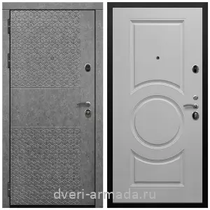 Красивые входные двери, Дверь входная Армада Престиж Черная шагрень МДФ 16 мм Штукатурка графит ФЛС - 502 / МДФ 16 мм МС-100 Белый матовый