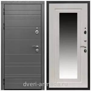 Черные входные двери, Металлическая дверь входная Армада Роял Вуд МДФ 10 мм графит / МДФ 16 мм ФЛЗ-120 Дуб беленый