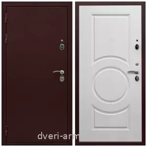 Антивандальные, Антивандальная металлическая  дверь входная Армада Престиж 2 Антик медь / МДФ 16 мм МС-100 Белый матовый