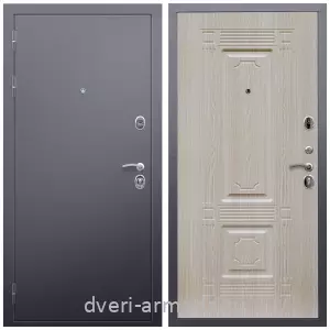 Правые входные двери, Дверь входная Армада Люкс Антик серебро / ФЛ-2 Дуб белёный от производителя в коттедж с теплоизоляцией