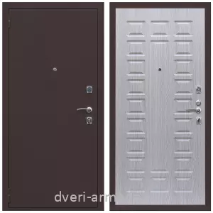 Входные двери с двумя петлями, Дверь входная Армада Комфорт Антик медь / ФЛ-183 Дуб беленый