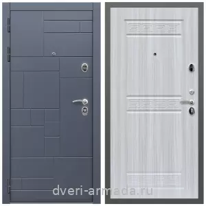 Двери МДФ для квартиры, Дверь входная Армада Аккорд МДФ 10 мм / МДФ 10 мм ФЛ-242 Сандал белый