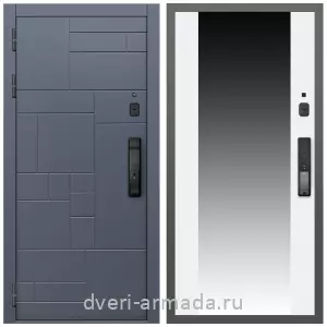 Входные металлические двери в Московской области, Умная входная смарт-дверь Армада Аккорд МДФ 10 мм Kaadas K9 / МДФ 16 мм СБ-16 Белый матовый
