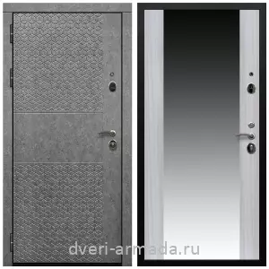Входные двери 2050 мм, Дверь входная Армада Престиж Черная шагрень МДФ 16 мм Штукатурка графит ФЛС - 502 / МДФ 16 мм СБ-16 Сандал белый