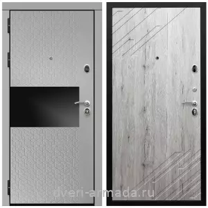 Двери МДФ для квартиры, Дверь входная Армада Престиж Черная шагрень МДФ 16 мм Милк рикамо софт / МДФ 16 мм ФЛ-143 Рустик натуральный