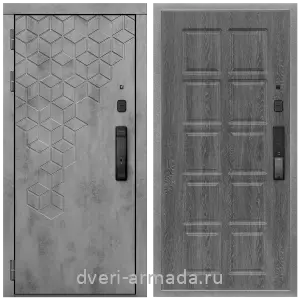 Красивые входные двери, Дверь входная Армада Квадро МДФ 16 мм Kaadas K9 / МДФ 10 мм ФЛ-38 Дуб Филадельфия графит