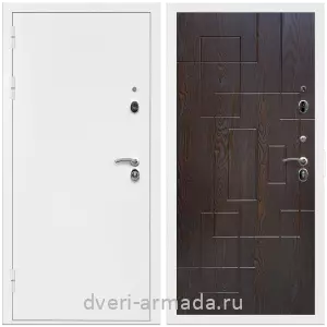 Входные двери с тремя петлями, Дверь входная Армада Оптима Белая шагрень / МДФ 16 мм ФЛ-57 Дуб шоколад