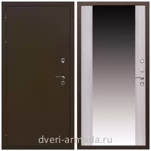 Антивандальные, Антивандальная металлическая  дверь входная уличная в дом Армада Термо Молоток коричневый/ МДФ 16 мм СБ-16 Сандал белый