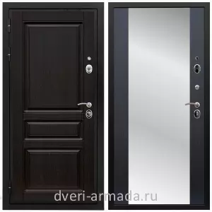 Белые двери с зеркалом, Дверь входная Армада Премиум-Н МДФ 16 мм ФЛ-243 / МДФ 16 мм СБ-16 Венге