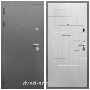 Входные двери с тремя петлями, Дверь входная Армада Оптима Антик серебро / МДФ 16 мм ФЛ-57 Белый жемчуг
