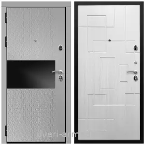 Входные двери МДФ с двух сторон, Дверь входная Армада Престиж Черная шагрень МДФ 16 мм Милк рикамо софт / МДФ 16 мм ФЛ-57 Белый жемчуг