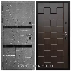 Одностворчатые входные двери, Дверь входная Армада Престиж Черная шагрень МДФ 16 мм Торос графит / МДФ 16 мм ОЛ-39 Эковенге