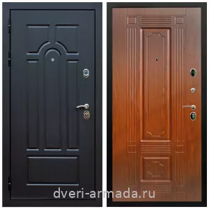 Двери МДФ для квартиры, Дверь входная Армада Эврика МДФ 10 мм ФЛ-58 Венге / МДФ 16 мм ФЛ-2 Мореная береза