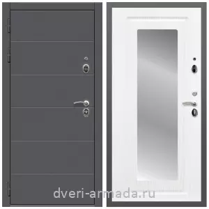 Входные двери со вставками, Дверь входная Армада Роуд МДФ 10 мм / МДФ 16 мм ФЛЗ-120 Ясень белый