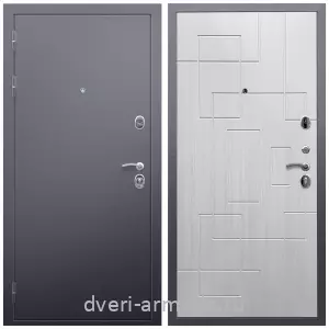Левые входные двери, Дверь входная Армада Люкс Антик серебро / МДФ 16 мм ФЛ-57 Белый жемчуг