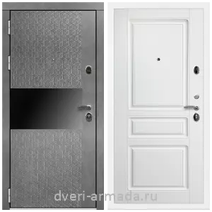 Входные двери МДФ с двух сторон, Дверь входная Армада Престиж Белая шагрень МДФ 16 мм Штукатурка графит / ФЛ-243 Ясень белый