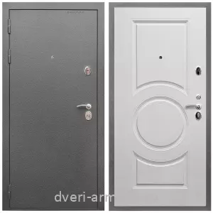Наружные, Дверь входная Армада Оптима Антик серебро / МДФ 16 мм МС-100 Белый матовый