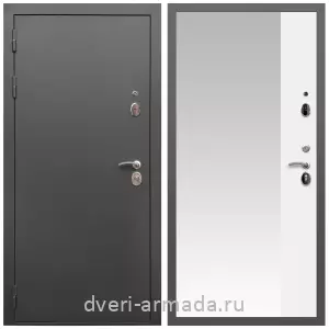 Белые двери с зеркалом, Дверь входная Армада Гарант / МДФ 16 мм ФЛЗ Панорама-1 Белый матовый