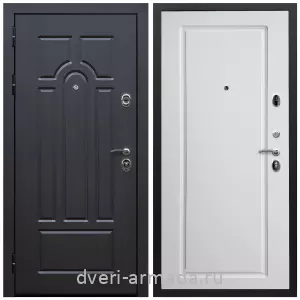 Двери МДФ для квартиры, Дверь входная Армада Эврика МДФ 10 мм ФЛ-58 Венге / МДФ 16 мм ФЛ-119 Белый матовый