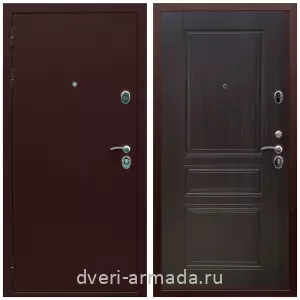 Левые входные двери, Дверь входная Армада Люкс Антик медь / ФЛ-243 Эковенге наружная с утеплением в частный дом
