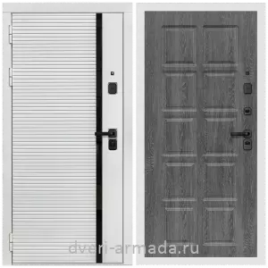 Взломостойкие входные двери 1.2, Дверь входная Армада Каскад WHITE МДФ 10 мм / МДФ 10 мм ФЛ-38 Дуб Филадельфия графит