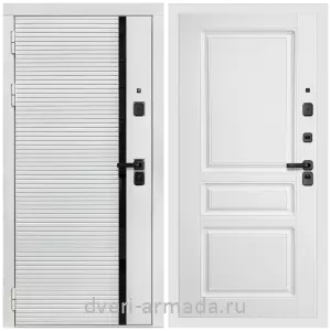 Входные двери толщиной 1.2 мм, Дверь входная Армада Каскад WHITE МДФ 10 мм / МДФ 16 мм ФЛ-243 Белый матовый
