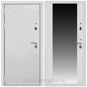 Входные двери толщиной 1.5 мм, Дверь входная Армада Тесла МДФ 16 мм / МДФ 16 мм СБ-16 Белый матовый