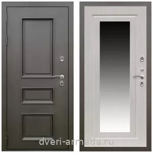 Толстые входные двери, Дверь входная уличная в дом Армада Фаренгейт / МДФ 16 мм ФЛЗ-120 Дуб беленый для загородного дома