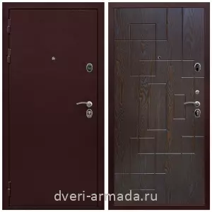 Антивандальные для квартир, Дверь входная Армада Престиж 2 Антик медь / МДФ 16 мм ФЛ-57 Дуб шоколад