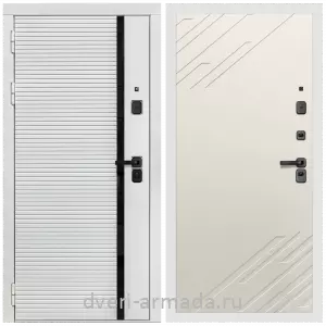 Входные двери толщиной 1.2 мм, Дверь входная Армада Каскад WHITE МДФ 10 мм / МДФ 16 мм ФЛ-143 Шате крем
