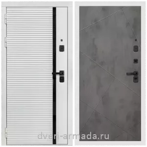 Входные двери толщиной 1.2 мм, Дверь входная Армада Каскад WHITE МДФ 10 мм / МДФ 10 мм ФЛ-291 Бетон темный