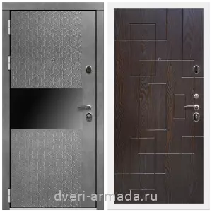 Двери МДФ для квартиры, Дверь входная Армада Престиж Белая шагрень МДФ 16 мм Штукатурка графит / ФЛ-57 Дуб шоколад