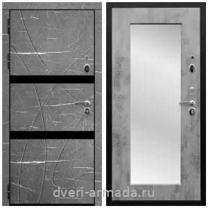 Одностворчатые входные двери, Дверь входная Армада Престиж Черная шагрень МДФ 16 мм Торос графит / МДФ 16 мм ФЛЗ-пастораль, Бетон темный