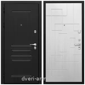 Входные двери толщиной 1.2 мм, Дверь входная Армада Экстра МДФ 10 мм ФЛ-243 Черная шагрень / МДФ 16 мм ФЛ-57 Белый жемчуг