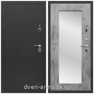 Белые двери с зеркалом, Дверь входная Армада Престиж Черный крокодил / МДФ 16 мм ФЛЗ пастораль Бетон темный