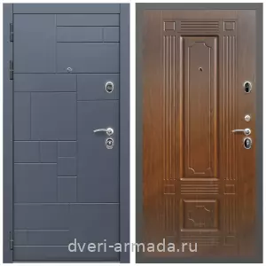 Двери МДФ для квартиры, Дверь входная Армада Аккорд МДФ 10 мм / МДФ 6 мм ФЛ-2 Мореная береза