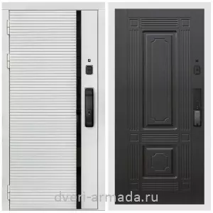 Правые входные двери, Умная входная смарт-дверь Армада Каскад WHITE МДФ 10 мм Kaadas K9 / МДФ 16 мм ФЛ-2 Венге