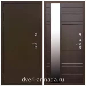 Белые двери с зеркалом, Дверь входная уличная в дом Армада Термо Молоток коричневый/ МДФ 16 мм ФЛЗ-Сити Венге