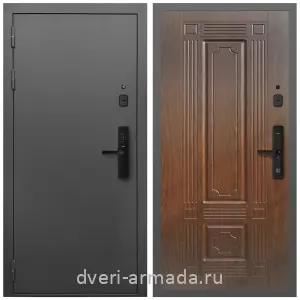 Входные двери с замками Mottura, Умная входная смарт-дверь Армада Гарант Kaadas S500/ МДФ 6 мм ФЛ-2 Мореная береза