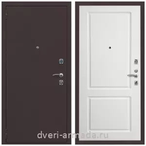 Антивандальные для квартир, Дверь входная Армада Комфорт Антик медь / ФЛ-117 Белый матовый
