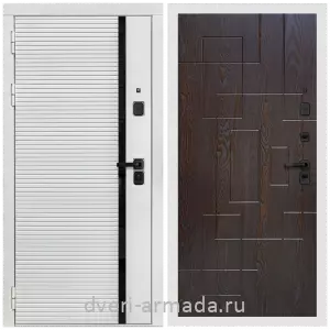 Входные двери толщиной 1.2 мм, Дверь входная Армада Каскад WHITE МДФ 10 мм / МДФ 16 мм ФЛ-57 Дуб шоколад